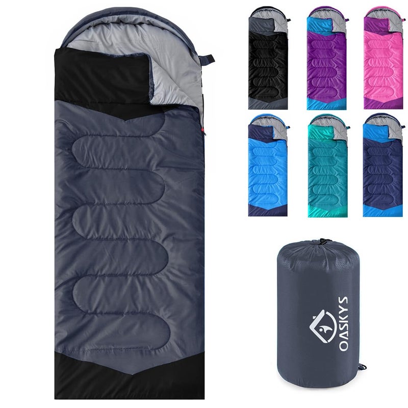 oaskys Camping Sleeping Bag - 3 Season Warm & Cool Weather - Summer Spring Fall Lightweight Waterproof for Adults Kids - Camping Gear Equipment, Traveling, and Outdoors - Image 1