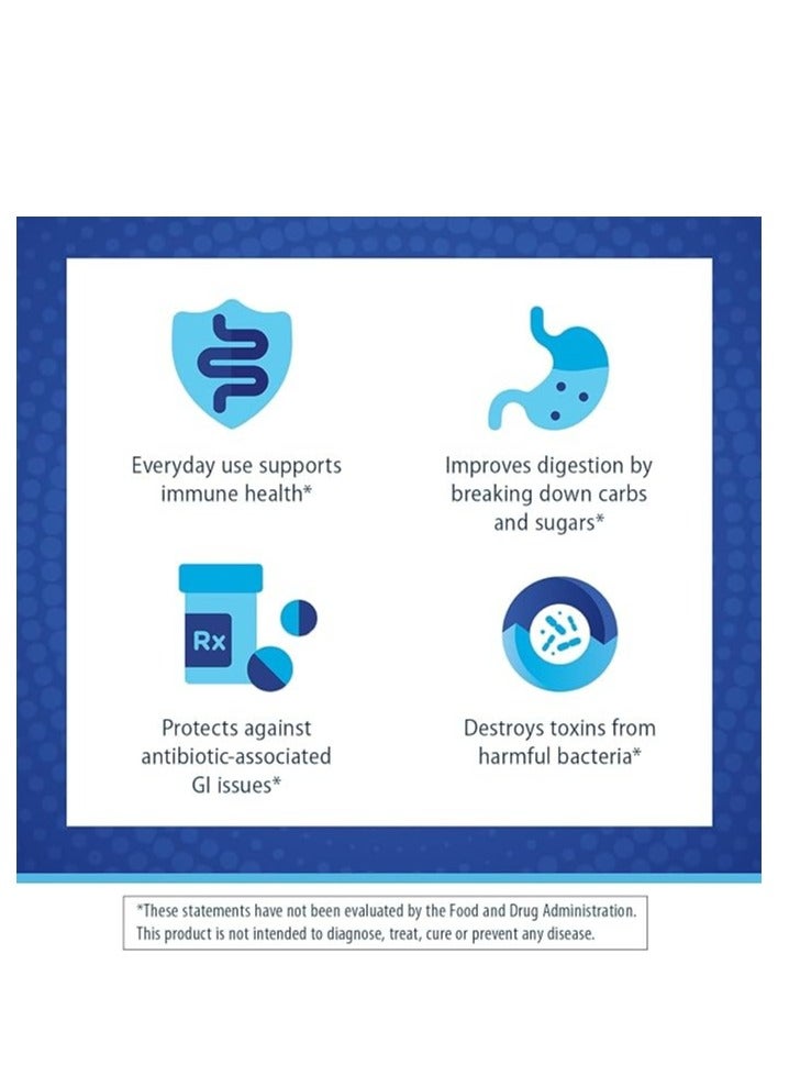 Florastor Probiotics for Digestive and Immune Health, 100 Capsules, Probiotics for Women & Men, Helps Flush Out Bad Bacteria, Boosts The Good with Our Unique Strain Saccharomyces Boulardii - Image 2