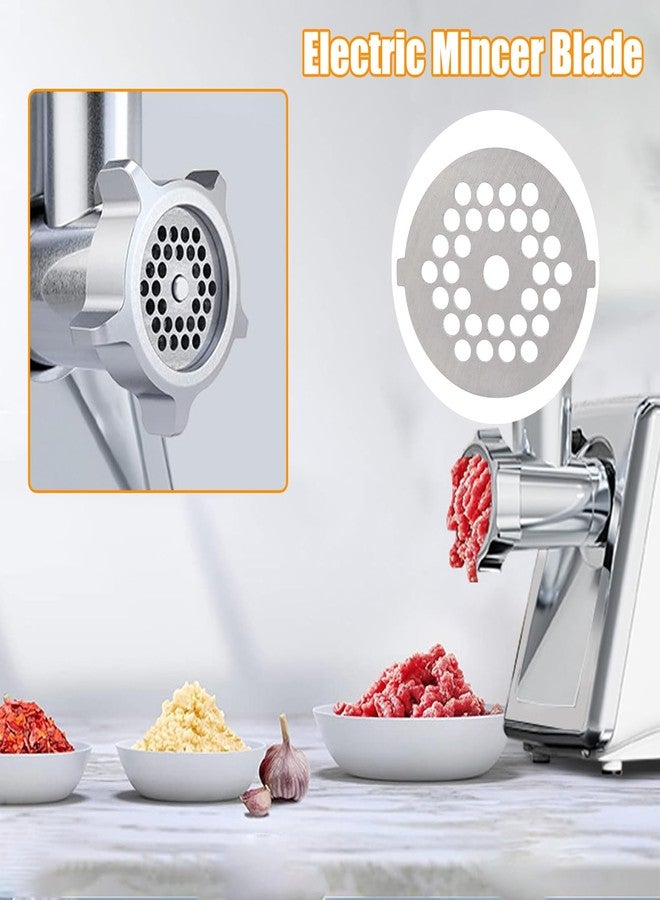CHEOTIME 2Pcs Meat Grinder Plates, Stainless Steel Meat Grinder Plate Discs Blades Replaceable Meat Grinding Discs Grinding Plate Round Hole for 5# B Type Grinder(5mm 30 Holes) - Image 3