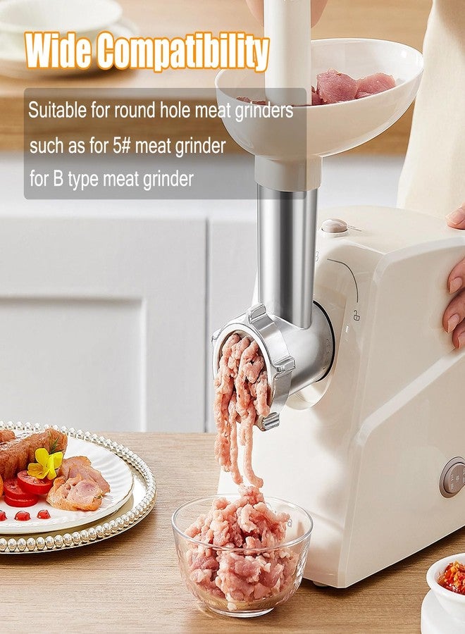 CHEOTIME 2Pcs Meat Grinder Plates, Stainless Steel Meat Grinder Plate Discs Blades Replaceable Meat Grinding Discs Grinding Plate Round Hole for 5# B Type Grinder(5mm 30 Holes) - Image 5