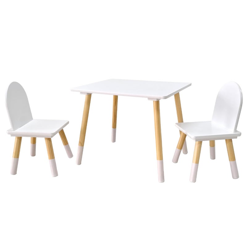 Asweets Kids Table and Chairs Set for Toddlers, Boys, Girls, 3 Piece Kiddy Table and Chairs Set, Suitable for Classroom,Home,Nursery,Playroom(Snow White) - Image 1