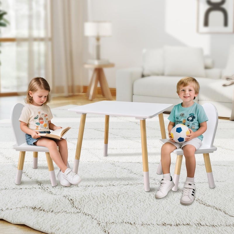 Asweets Kids Table and Chairs Set for Toddlers, Boys, Girls, 3 Piece Kiddy Table and Chairs Set, Suitable for Classroom,Home,Nursery,Playroom(Snow White) - Image 3