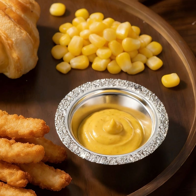 304 Stainless Steel Sauce Dish Golden Edge Small Dipping Bowl for Mustard - Image 4