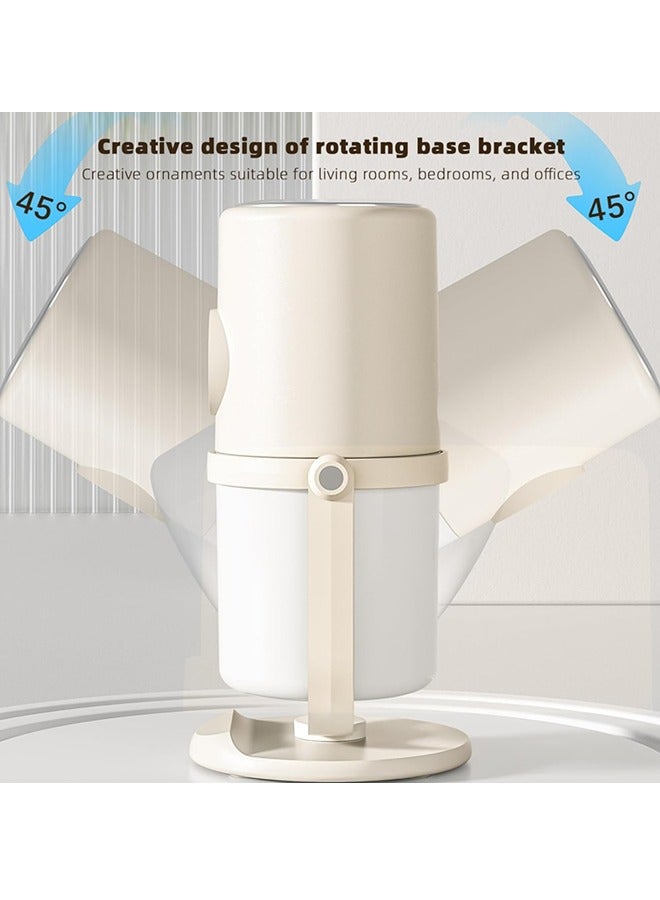 Portable Small Humidifier - Cold Mist Humidifier with 360° Rotating Stand, Stepless Dimming Warm Night Light, 2/8 H Timer Function, Mini humidifier for Bedroom, Plants, Office, and Car - Image 5