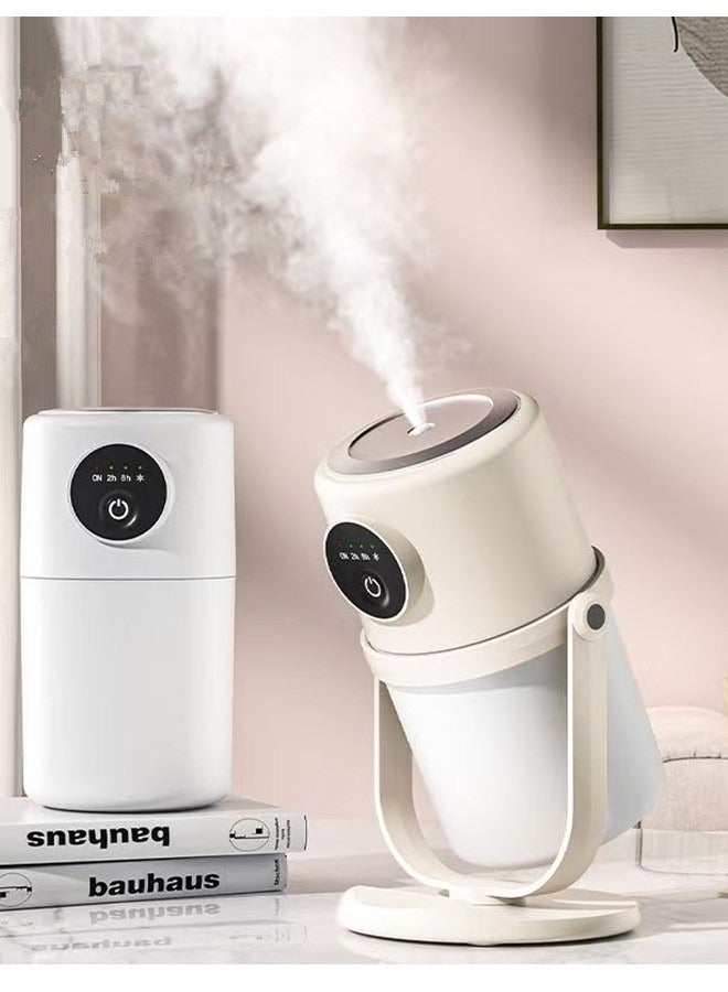 Portable Small Humidifier - Cold Mist Humidifier with 360° Rotating Stand, Stepless Dimming Warm Night Light, 2/8 H Timer Function, Mini humidifier for Bedroom, Plants, Office, and Car - Image 1