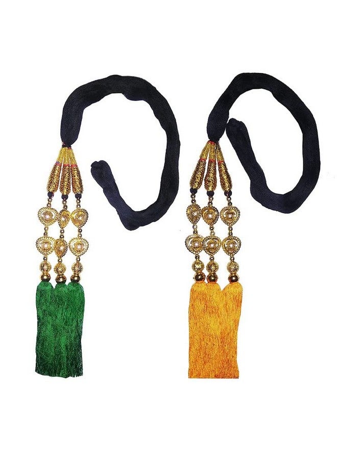 كرونيكس مجموعة من قطعتين من إكسسوارات الشعر ذات الضفائر/الشراشيب البنجابية من CHRONEX - Image 1