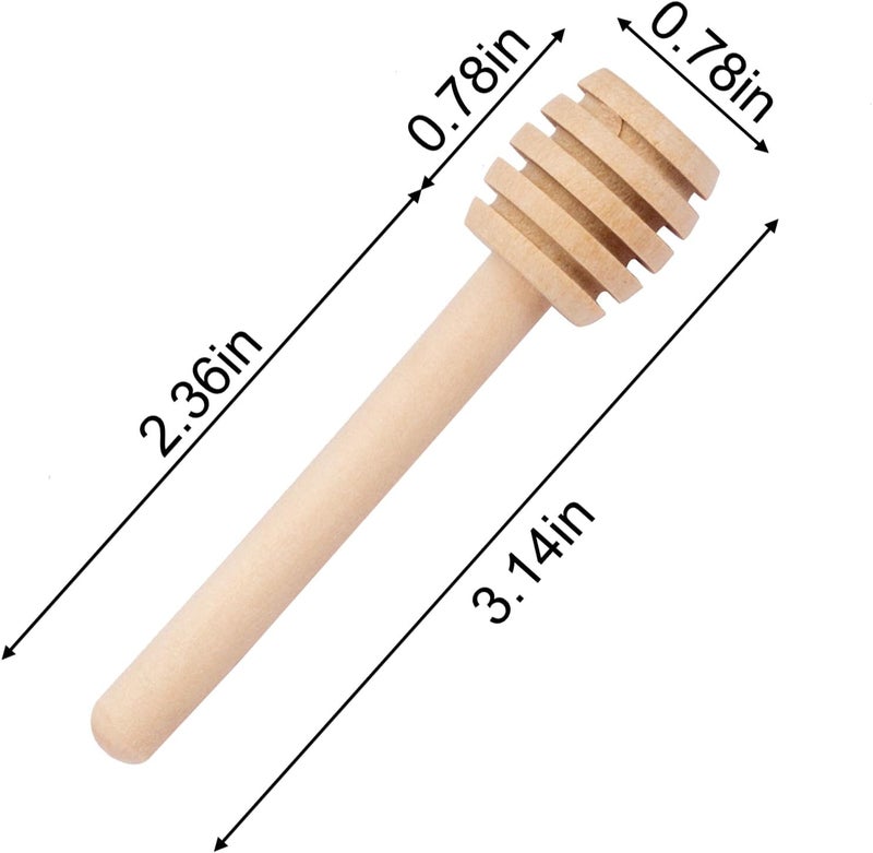 LepoHome 100 قطعة عصي غمس العسل 3 بوصة - عصا غمس العسل الخشبية، عصا عسل صغيرة 3 بوصة، عصا تحريك العسل لجرار العسل، لتوزيع العسل وتقديمه في حفلات الزفاف - Image 2