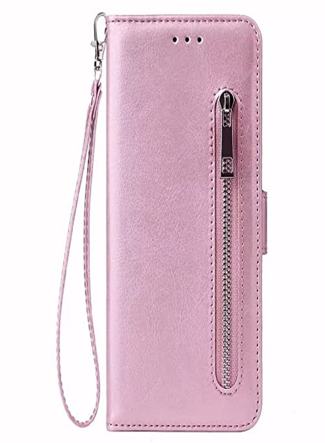 TELETEL Zipper Series Flip Mobile Cover Pu Leather | Card & Cash Pockets | Magnetic Loop | Front Zip Lock Wallet Case (Pink) for Oneplus 3 & 3T - Image 1