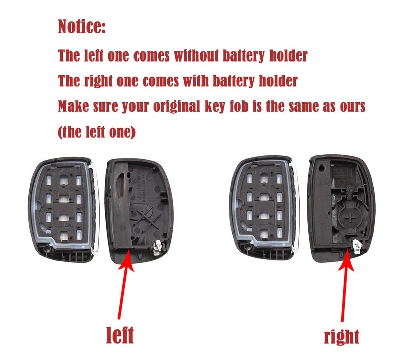 AYGUCEKE Replacement Key Fob Cover Case fit for Hyundai Sonata Tucson Elantra Smart Remote Key Fob Shell - Image 2