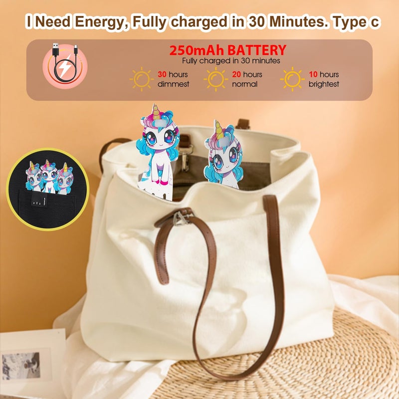 ZOCALOK Rechargeable Book Light, Lightweight Reading Light, Eye-Caring LED Bookmark Light with 3 Adjustable Modes, Portable Clip-On for Kids Bedtime Stories-1Pack - Image 3