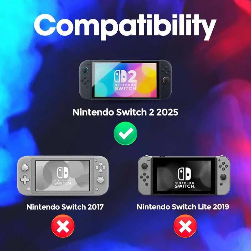 بروكاس حقيبة حمل ProCase لجهاز Nintendo Switch 2 (2025)، تحتوي على 24 فتحة لبطاقات الألعاب، حقيبة تخزين قابلة للنقل ومقاومة للصدمات، لحماية جهاز Nintendo Switch 2 والإكسسوارات الخاصة به - اللون البنفسجي - Image 2