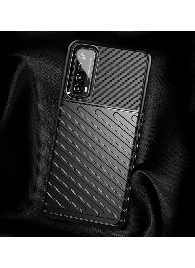 Muyixin - جراب سيليكون سميك مناسب لهاتف Huawei y7a / P smart 2021 المحمول - Image 1