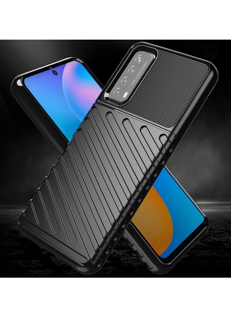 Muyixin - جراب سيليكون سميك مناسب لهاتف Huawei y7a / P smart 2021 المحمول - Image 1