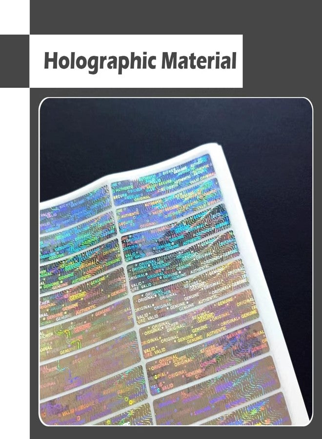 ILMBVM 450pcs Hologram Warranty Void Labels, Tamper Proof Evident Sticker, Genuine Authentic Holographic Security Seal（2x0.4inch,Silver… - Image 5