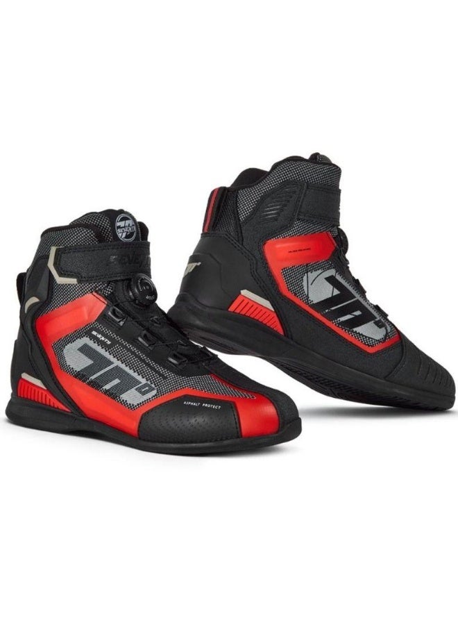 سيفنتي حذاء Seventy Degrees SD-BR3 Veloce Pro للدراجات النارية – أسود / أحمر - Image 1