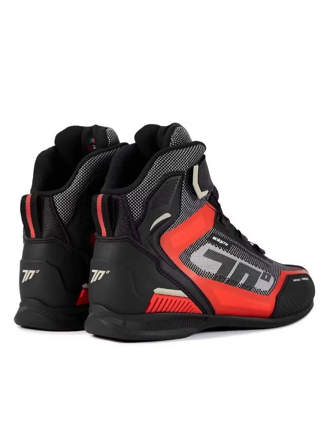 سيفنتي حذاء Seventy Degrees SD-BR3 Veloce Pro للدراجات النارية – أسود / أحمر - Image 3