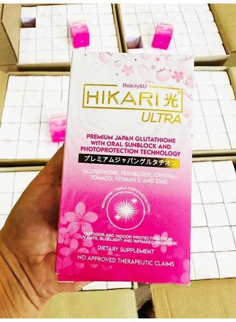 glutathione whitening cream korean Hikari Ultra Premium Gluta 60 capsules – Colabella main image 0