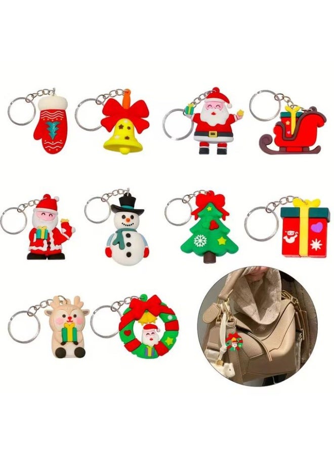 11PCS Mixed Style Christmas Resin Pendants – Snowman, Reindeer, Tree, Stocking & More – Cute Cartoon Charms for Jewelry, Keychains, Gift Wrapping & Holiday Decor – Lightweight, Durable & Festive – Random Assorted Designs - Image 2