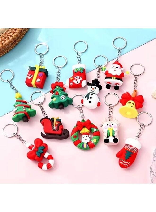 11PCS Mixed Style Christmas Resin Pendants – Snowman, Reindeer, Tree, Stocking & More – Cute Cartoon Charms for Jewelry, Keychains, Gift Wrapping & Holiday Decor – Lightweight, Durable & Festive – Random Assorted Designs - Image 1