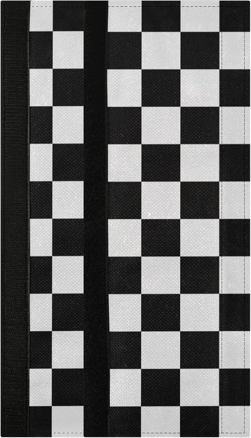 Oarencol Black White Buffalo Check Refrigerator Door Handle Covers Set of 2 Kitchen Appliance Decor for Fridge Oven Dishwasher - Image 1