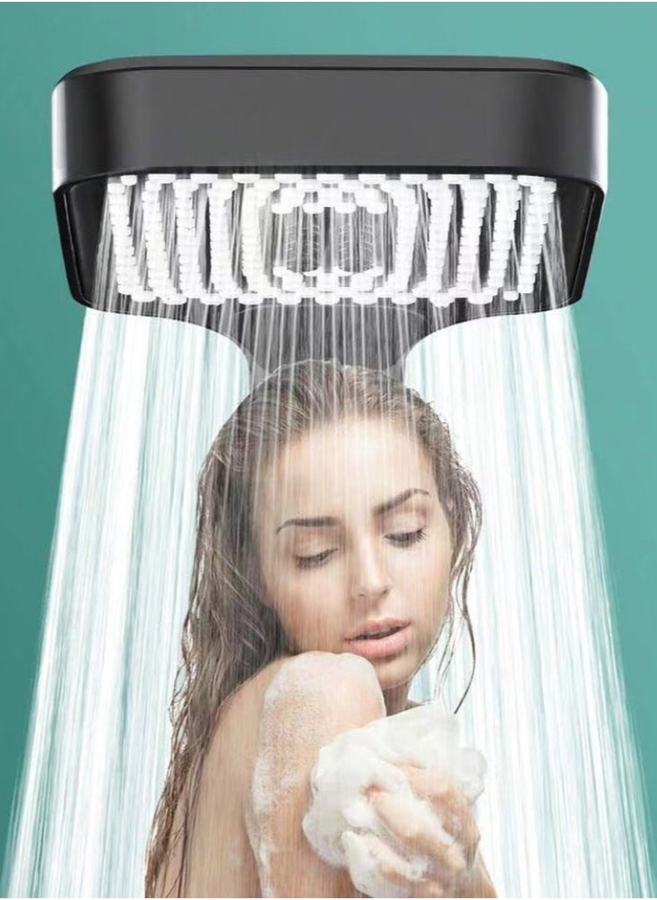 كوتيس 1-مجموعة من 3 قطع طقم رأس دش الحمام ABS أسود 27.5x10.5x2 سم  - Image 5