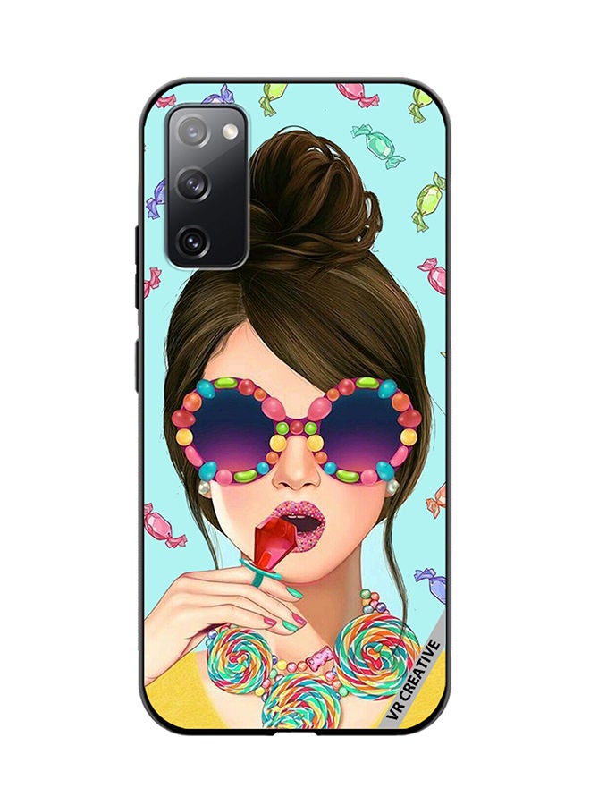 VR CREATIVE Protective Case Cover For Samsung Galaxy S20 FE 5G Stylish Girl Design Multicolour - Image 1
