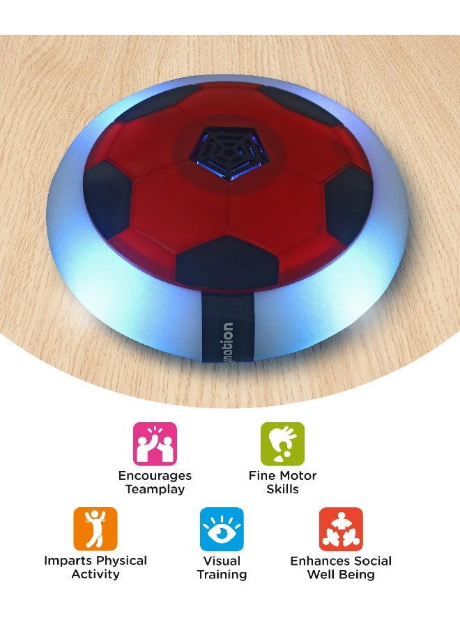 PlayNation Play Nation Electric Air Soccer Rechargeable Hover Ball, Lights, Improves Motor Skill, Promotes Physical Movement, 6 Years+, 20cm - Red & Black - Image 5