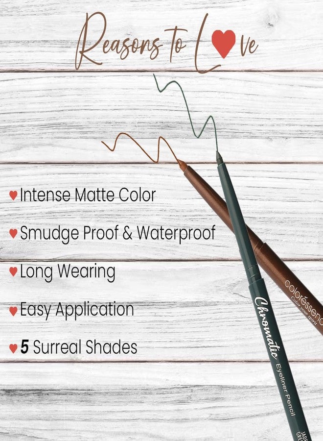 كالرسينس كحل عيون كولوريسنس كروماتيك غير لامع مقاوم للتلطخ، خفيف الوزن، يدوم طويلاً، مقاوم للتلطخ - (أزرق كريستالي) - Image 3