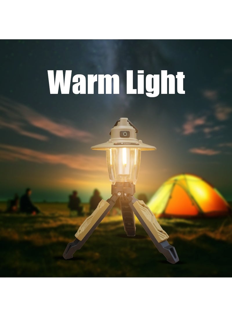 توبيز مصباح تخييم LED محمول CPL-T38 من Toby's - حامل ثلاثي القوائم، 3 أوضاع إضاءة، خطاف تعليق، صغير الحجم، قابل لإعادة الشحن ومثالي للمغامرات الخارجية - Image 3