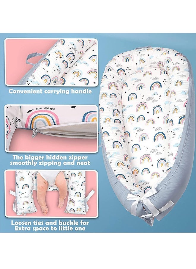 Beauenty Baby Lounger Nest Co Sleep Portable for Newborn 100% Breathable Cotton  Ultra Soft Crib  Mattress Travel Bed for Infant as Gift  - Image 5