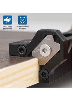 SYOSI Woodworking Edge Trimmer, Manual Wood Planer Arc Scraper Chamfer Planer, Corner Planers Flattening for Wood, Smoothing Tool Small Hand Quick Trimming of (R1)  - Image 2