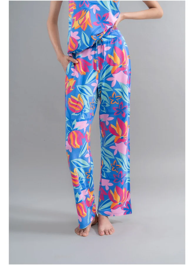 NeceSera Hawaii Flower Modal Flared Pajamas