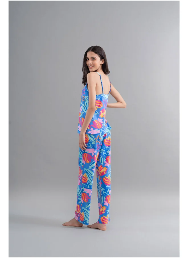 NeceSera Hawaii Flower Modal Flared Pajamas