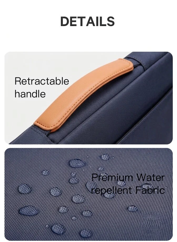 BANGE Bang 6802D Blue New Protective Water Resistant 15Inch Laptop Sleeve With Handle - Image 4