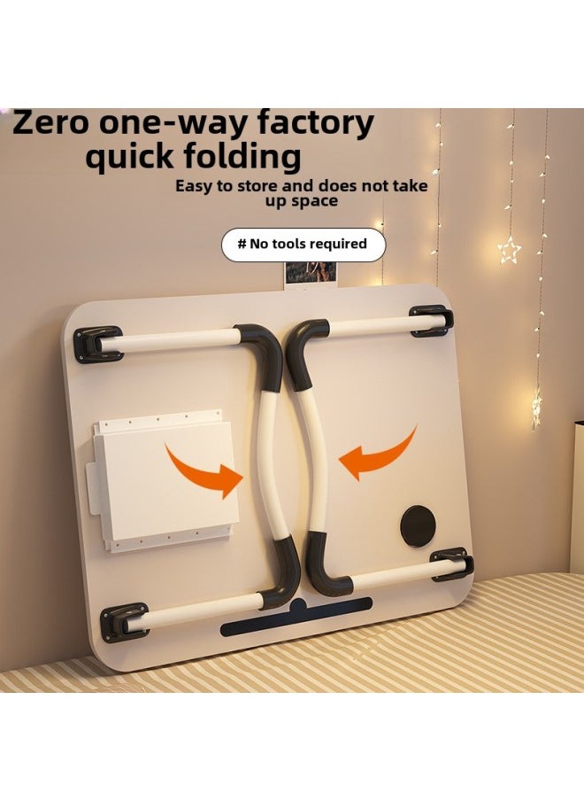 Generic - Bed Small Table Foldable Table Laptop Table Desk Home Simple Bracket Bay Window Reading Table University-Color:Sakura Maple [super Large Style⭐70*48*28】 - Image 1