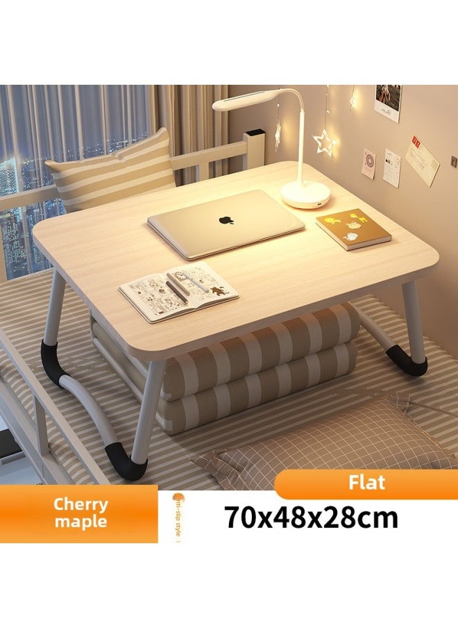 Generic - Bed Small Table Foldable Table Laptop Table Desk Home Simple Bracket Bay Window Reading Table University-Color:Sakura Maple [super Large Style⭐70*48*28】 - Image 1
