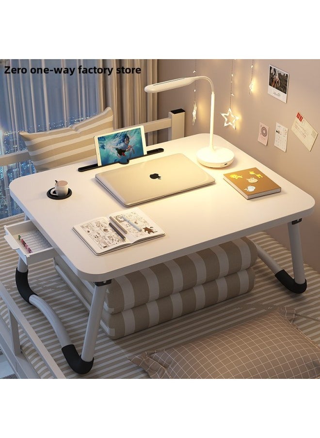 Generic - Bed Small Table Foldable Table Laptop Table Desk Home Simple Bracket Bay Window Reading Table University-Color:Sakura Maple [super Large Style⭐70*48*28】 - Image 1