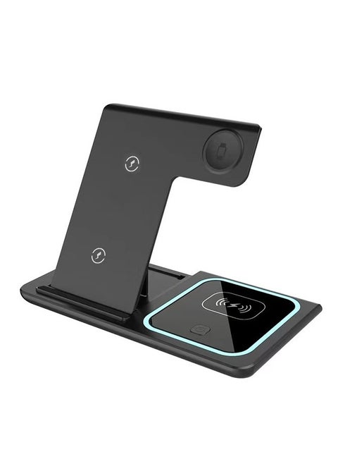 Wireless Charger iPhone Charging Station: 3 in 1 Charger Stand Multiple Devices for iPhone 16/15/14/13 /Plus/Pro/Pro Max/12/11 - Watch 10/9/8/Ultra 2/Ultra/SE/7/6/5/4/3/2 Series - AirPods 4/3/2/Pro