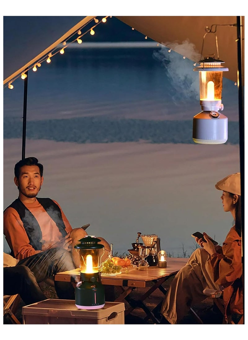 Generic - Humidifier Vintage Lantern with Lamp Aromatherapy Diffuser USB Rechargeable Dimmable Ultrasonic Misting Humidifier Lamp - Image 1
