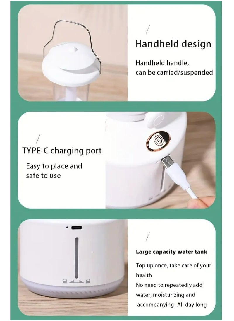 Generic - Humidifier Vintage Lantern with Lamp Aromatherapy Diffuser USB Rechargeable Dimmable Ultrasonic Misting Humidifier Lamp - Image 1