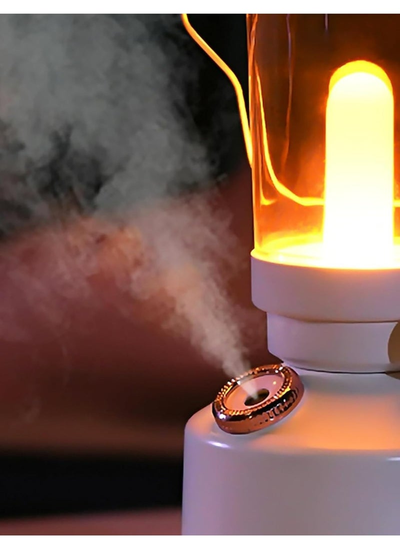 Generic - Humidifier Vintage Lantern with Lamp Aromatherapy Diffuser USB Rechargeable Dimmable Ultrasonic Misting Humidifier Lamp - Image 1