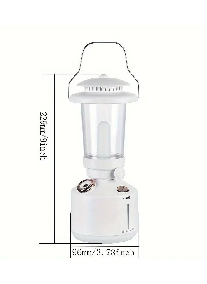 Generic - Humidifier Vintage Lantern with Lamp Aromatherapy Diffuser USB Rechargeable Dimmable Ultrasonic Misting Humidifier Lamp - Image 1