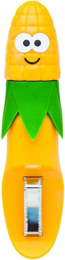 Joie Corn Cob Stripper Durable Stainless Steel Blades Secure Contoured Grip Compact Peeler Cuts in Both Directions to Remove Kernels Cute Kitchen Gadget Great Canning Tool - Image 1