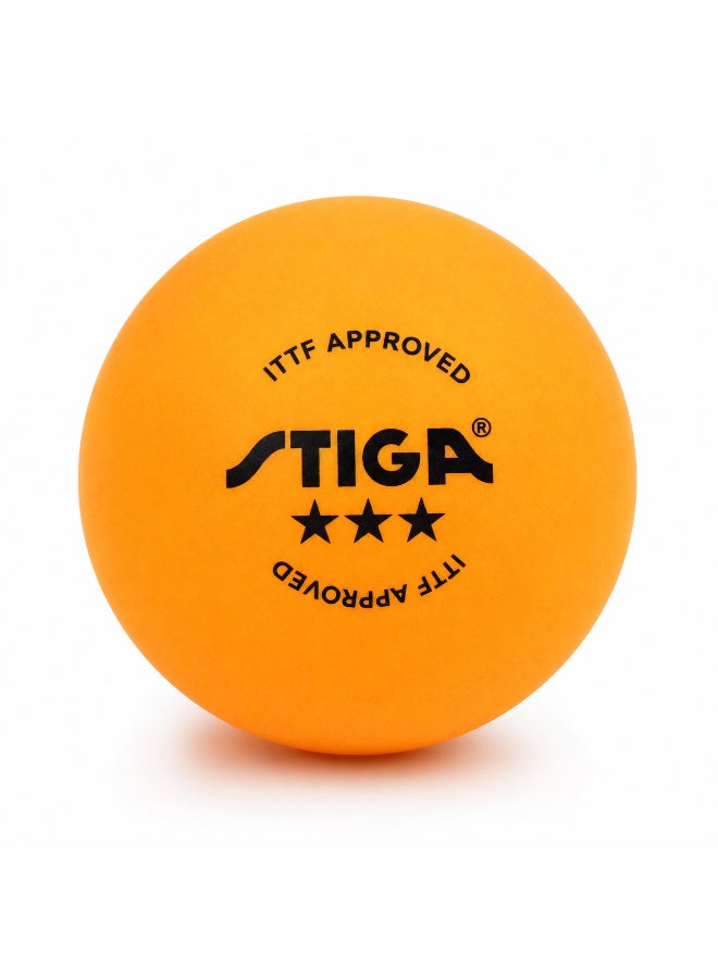 Stiga Competition Table Tennis Balls 3 Star ITTF Approved 40 mm Orange Ping Pong Balls Pack of 3 QQ12-4 - Image 3