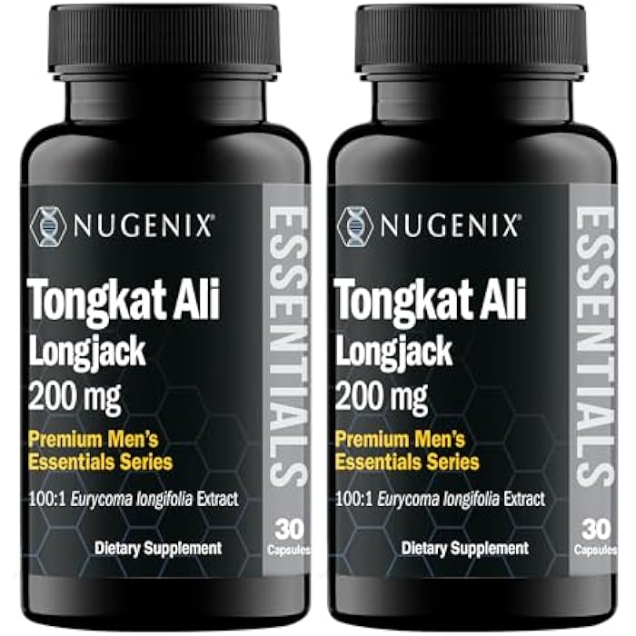 Nugenix Essentials Tongkat Ali for Men, Support for Men's Health, Longjack Eurycoma Longifolia Extract, 60 Count - Image 1