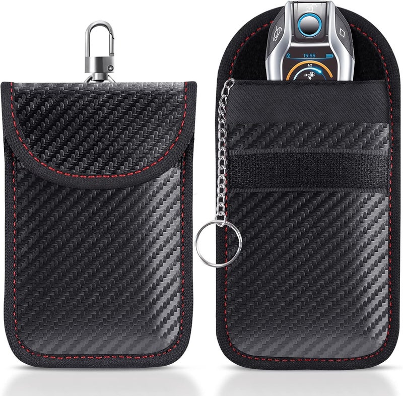 Lanpard Faraday Bag - 2 Pack Car Key Lock Case for Wireless Keys, Anti-theft RFID Blocking Pouch - Image 1