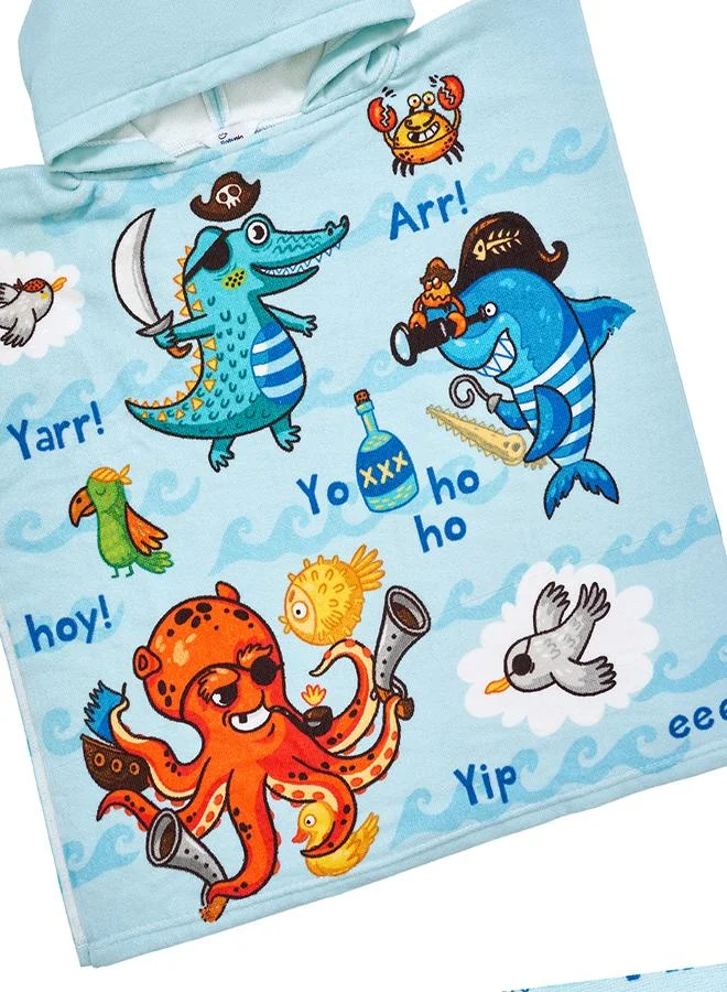 babyqlo Pirate Ocean Animals Kids Hooded Towel