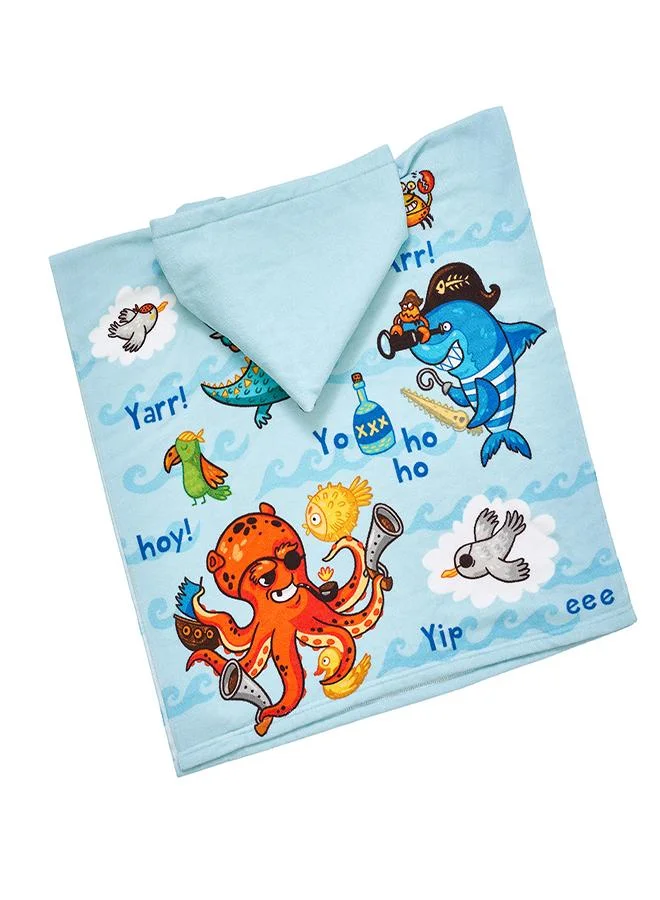 babyqlo Pirate Ocean Animals Kids Hooded Towel