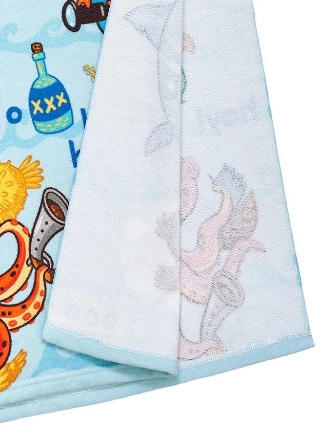 babyqlo Pirate Ocean Animals Kids Hooded Towel