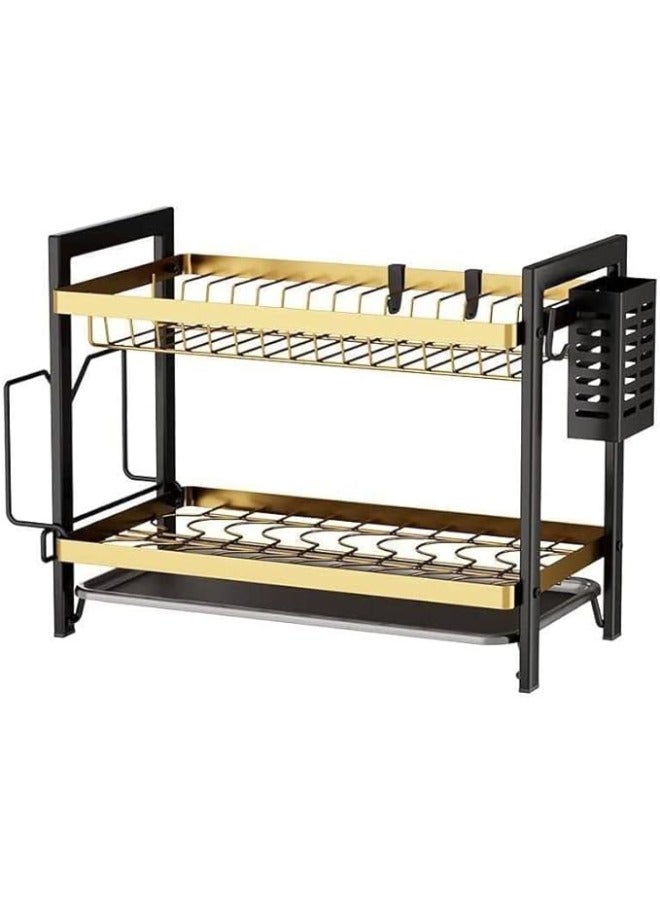 Elegant Kitchen Organizer Rack for Dishes, Cups & Utensils, Practical Drying and Storage Stand that Maximizes Space - Image 1